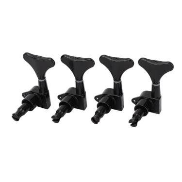 Imagem de Mingzhe Peg de Afinação de Baixo e Metal Preto, Cabeças de Máquina Seladas, Substituição de 4 Cordas, Design Elegante e Destro