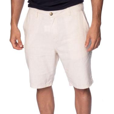 Imagem de Bermuda Masculina Pitt Linho e Alfaiataria Bege Claro-Masculino