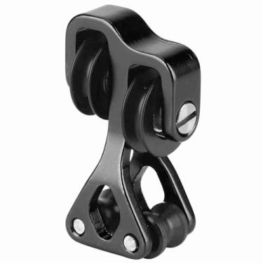 Imagem de Glide Cable Slide Bow String Separator liga de alumínio arco composto arco rolo amarelo (preto)