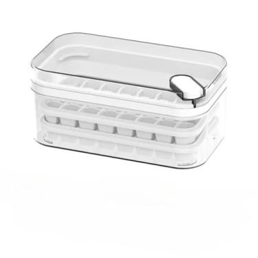 Imagem de Forma de Gelo 1 2 forma Reutilizável Bebida Drink Sucos Água Frutas Bandeja Casa Cozinha Resistente (BRANCO,2 FORMAS)