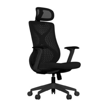 Imagem de Cadeira Ergonômica Aiven Mesh com Apoio Lombar Ajustável, Reclino e Mobilidade 360° – Ideal para Startups e Home Office (Preto)