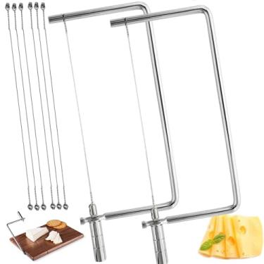 Imagem de Acessórios para fatiadores de queijo, faca de cozinha, cortador de queijo, componentes de aço inoxidável - Ótimo para fazer tábuas de corte de queijo para presentear com este kit de fatiador de queijo