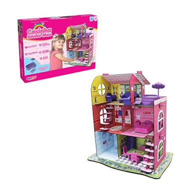 Imagem de Casinha em Madeira com Móveis em Plástico, Embalagem Caixa Cartonada Ciabrink Sonho Meu – 2018