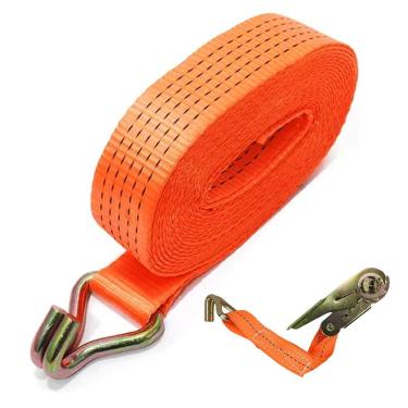 Imagem de Cinta de Elevaçao 6 Metros com Catraca Carga Amarraçao Gancho Armazenamento Transporte Mudança Obra Construçao Segurança