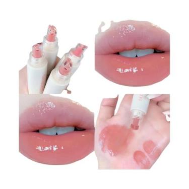 Imagem de Batom Hidratante Em Gel Rosa Suave Essência Gloss Para Estudantes Da T