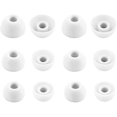 Imagem de Pontas auriculares de silicone para substituição Soundcore Space A40, Soundcore Sport X10, Soundcore Life A1, Life P3, Life P3i, Fit in Case, Buds Tips, 6 pares P/M/G 3 tamanhos, branco 713