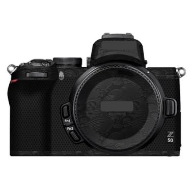 Imagem de Adesivo de capa de câmera Z 50 para Nikon Z50 película protetora de película protetora da pele e resistência ao desgaste Z50 (onda preta)