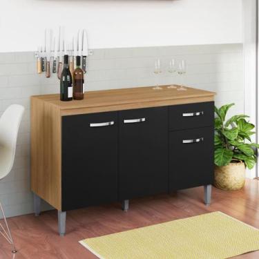 Imagem de Balcão Gabinete de Cozinha Gabriela 120cm Sem Tampo AJL - AJL MÓVEIS, 