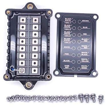 Imagem de OVERSEE Pacote de ignição 6E5-85540 para motor de popa Yamaha 115HP-130HP V4 modelo antigo 6E5-85540-12 Módulo CDI com 4 cilindros
