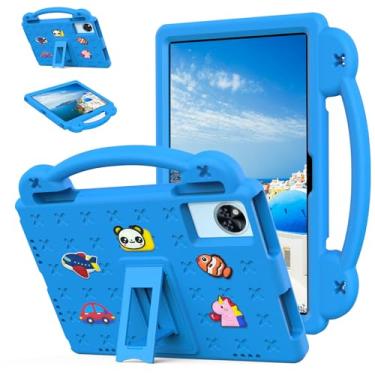 Imagem de Kwamaz Capa para Lenovo Idea Tab 27.9 cm 2025, capa infantil EVA à prova de choque para tablet Lenovo Idea Tab 11 polegadas, com alça de suporte (azul)
