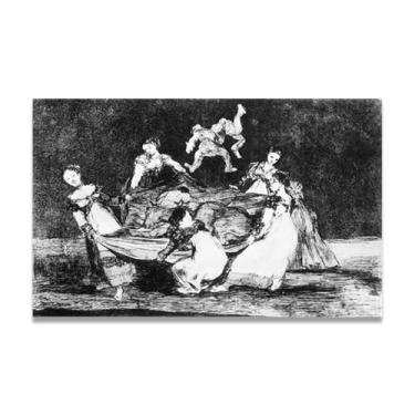Imagem de LKXGRRSFG Folly Feminine Folly Francisco De Goya Impressão em tela romântica espanhola - Obra-prima do influente pintor romântico 50 x 80 cm sem moldura
