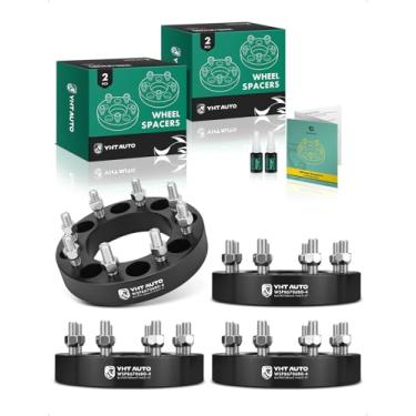 Imagem de YHTAUTO Espaçadores de roda de 8 x 170 mm 1,5 polegadas para Ford F-250 Super Duty 1999-2002, Excursion 2000-2002 Espaçadores de pneu com parafusos de grau M14x2 e 12,9, furo central de 125 mm, 8