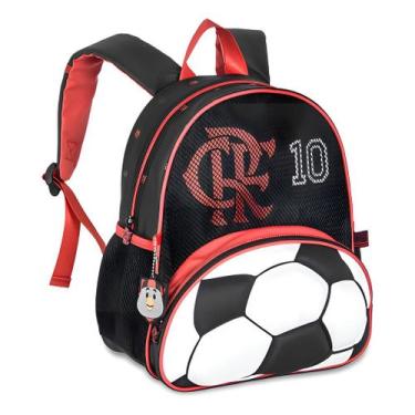 Imagem de Mochila Oficial Flamengo Bolsa Escolar De Costas Infantil Futebol Cor 