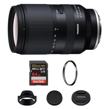 Imagem de Tamron Lente VC VXD 18-300 mm f/3.5-6.3 Di III-A (Sony E) com zoom de 16,6X e estabilização VC, cartão Extreme PRO SDXC de 64 GB com velocidade de leitura de 200 MB/s e filtro UV Tiffen de 67 mm para