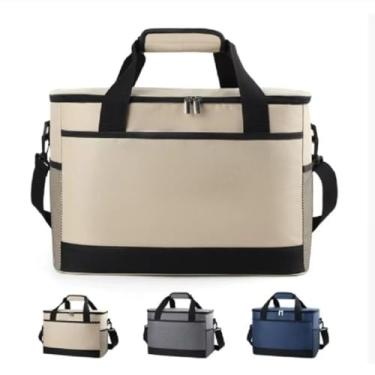 Imagem de Saco térmico familiar Cesta de piquenique Praia Camping 30L Fabricado em tecido Oxford 600D, impermeável e durável (Aleatorio)