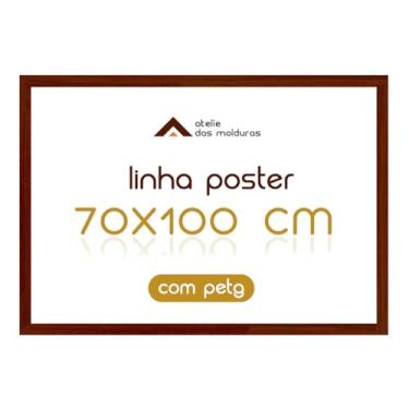 Imagem de Moldura 70x100 para Quadro Poster Arte Painel com Proteção Petg (Chão de Barro)