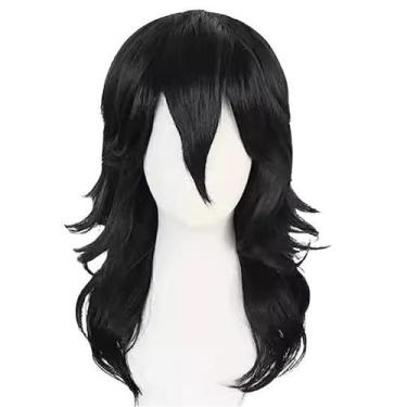 Imagem de Peruca Cosplay Genérica Shota Aizawa My Hero Academia Preta 40cm - yiw