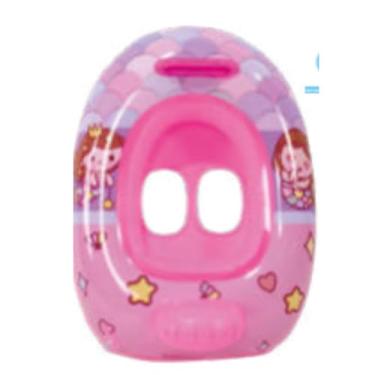 Imagem de Boia Infantil de Segurança para Piscina, PVC, 65x50cm, Flutuador com Encosto e Apoio, Design Colorido em Azul e Rosa, para Bebês e Crianças (Rosa)