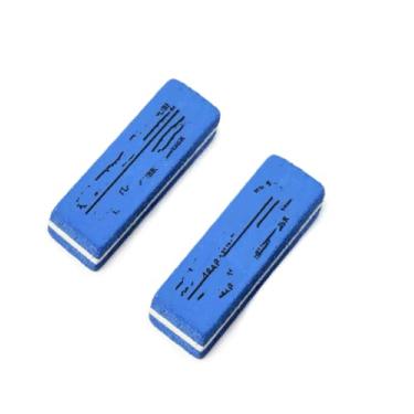 Imagem de 2 peças de borrachas azuis estilo caneta papelaria material de escritório especial correção para estudantes limpos (grande)