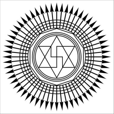 Imagem de Placa Radiestesia Radiônica 17x17 Cm - QUEIMA DE KARMA