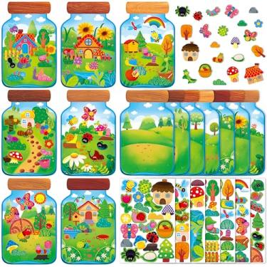 Imagem de 56 Sheets Insect & Bug Jar Stickers, 7 Designs DIY Insects Jars for Toddlers, 590+ Bee/Butterfly/Ladybug Stickers Make Your Own Bug Jars DIY Activity for, Kids, Boys & Girls