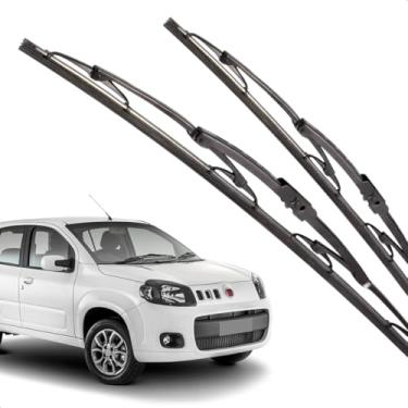 Imagem de Par Palheta Dianteira Limpadora de Para-brisa Uno Vivace 2010 A 2014 de Ferro