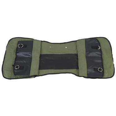 Imagem de Keenso Bolsa Lateral de Lona, ​​colocação Lateral Dupla, Grande Capacidade, Ajuste Universal, Alças de Segurança para Ciclismo, Viagens e Deslocamento (Liga de alumínio verde)