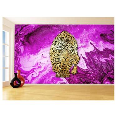 Imagem de Papel De Parede 3D Animais Pop Art Onça Pintada 3,5M Pxa68 - Você Deco