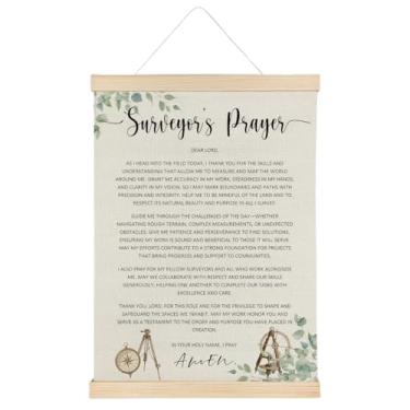 Imagem de ATBWGT Decoração de arte de parede de oração de agrimensor cristão, presentes de agrimensor, inspirador religioso, moldura para quarto, casa, escritório, escola, sala de aula, 30,5 x 40,6 cm