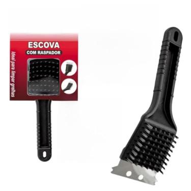 Imagem de Escova para Grelha com Raspador,Limpeza Pesada, Cerdas de Aço, Cabo Ergonômico, Para Churrasqueiras, Grelhas e Defumadores