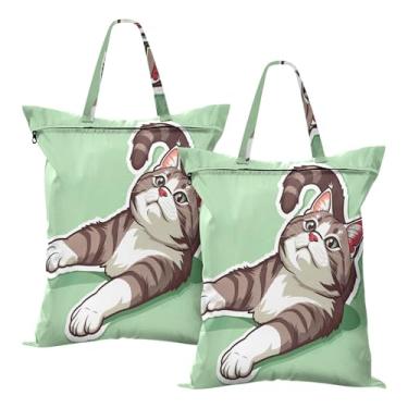 Imagem de SEHANY 2 peças de sacos grandes de lavanderia com alça, à prova d'água, bolsa de roupa para viagem e natação