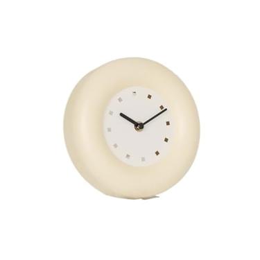 Imagem de Relógio de parede Relógio de parede redondo pequeno e minimalista moderno com decoração mesa silenciosa para decoração de casa(Yellow)