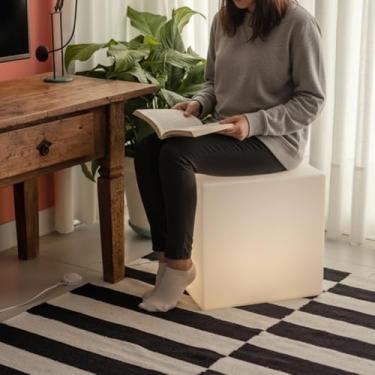 Imagem de Box Cubo Mágico Led, Luminária de Piso Multifuncional, Plástico Polietileno, 55x42x55cm, Bivolt, Até 15W, com Cabo 3m