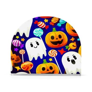 Imagem de Wassud Abóboras de Dia das Bruxas Porta-guardanapos de acrílico doces, dispensador de guardanapo de papel moderno em forma de U para mesa, cozinha, sala de jantar, bancada 1 peça (comporta 50-60