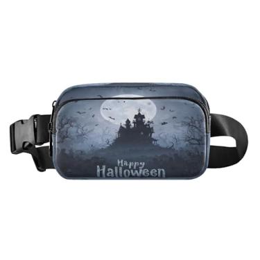 Imagem de CEBUGI Pochetes de caminhada para homens e mulheres, fundo de Halloween, moderno, resistente à água, com cinto ajustável para treino, viagem, corrida