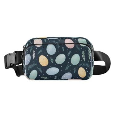 Imagem de CEBUGI Mini pochetes de caminhada para homens e mulheres, ovos de Páscoa, modernas, resistentes à água, com cinto ajustável para treino, viagem, corrida