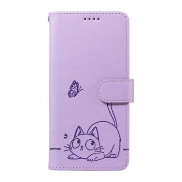 Imagem de Capa flip compatível com Samsung Galaxy S9 capa de couro de gato fofo com suporte para 4 compartimentos para cartão e alça de pulso protetora à prova de choque compatível com Galaxy S9 (1)