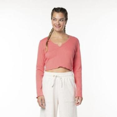 Imagem de Blusa ML Fem Billabong W462A0053 Notch - Rosa Escuro-Feminino
