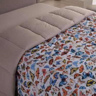 Imagem de Edredom dupla face estampado casal queen malha - MAYRA ENXOVAIS, Marro