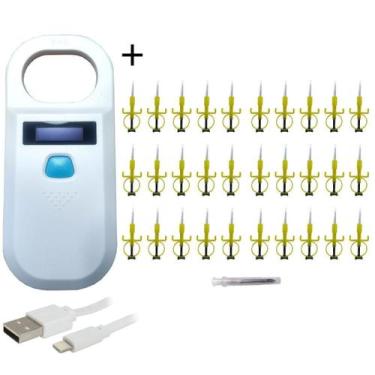 Imagem de Leitor Portátil + Kit Microchip 2,12/12Mm Animal 30 Unidades - Limed M