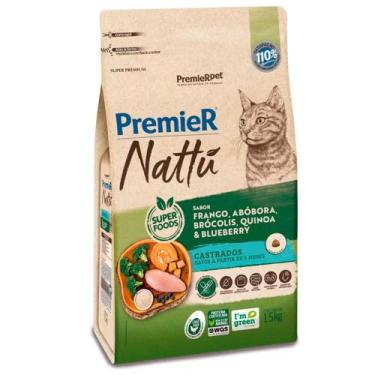 Imagem de Ração Premier Nattu para Gatos Adultos Castrados Sabor Abóbora 1,5 kg