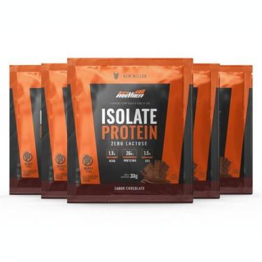 Imagem de Kit 6 Whey Isolado 100% 21G Proteina Chocolate Sache - New Millen