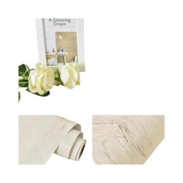 Imagem de Papel De Parede Autoadesivo Com Textura De Madeira De 55cm, Adesivo De