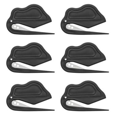 Imagem de Generic Abridor de cartas, cortador de envelopes, 6 peças, abridor de correio seguro para mulheres, pacote postal de papel, escritório, preto