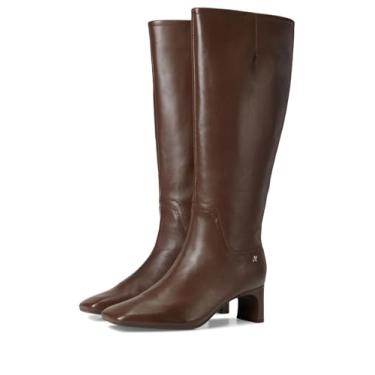 Imagem de Naturalizer Botas femininas Candela cano alto fashion, Couro Mocha, 10 Wide