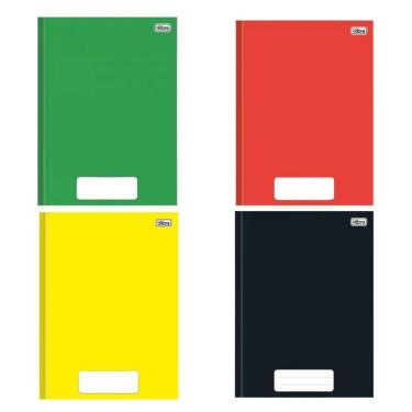 Imagem de Caderno Brochura Capa Dura 1/4 Pequeno 80 Folhas Pepper Tilibra Preto