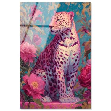 Imagem de Decoração de parede rosa com impressão acrílica Amaranth Apex da Art Remedy, pronta para pendurar, 25 x 38 cm