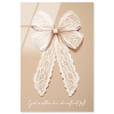 Imagem de God is with Her Lace Impressão acrílica Jesus Wall Art por Art Remedy, Pronto para pendurar, 40 x 61 cm