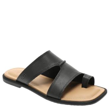 Imagem de UGG Sandália rasteira feminina Matira, Couro preto, 40