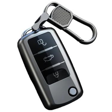 Imagem de Capa tpu para chave de carro, capa para Compatível com vw polo/golf/passat/beetle/caddy t5/up/eos/tiguan/skoda a5/seat leon/altea(Grey set 2)